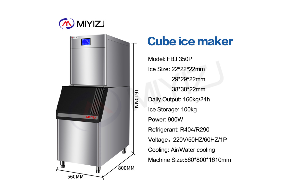 Split - type cube ice machine