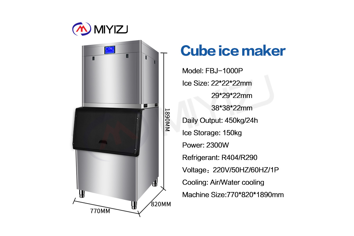 Split - type cube ice machine