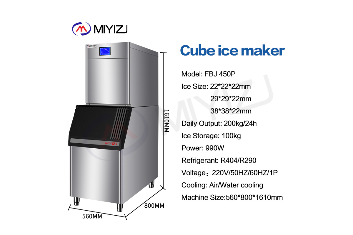 Split - type cube ice machine