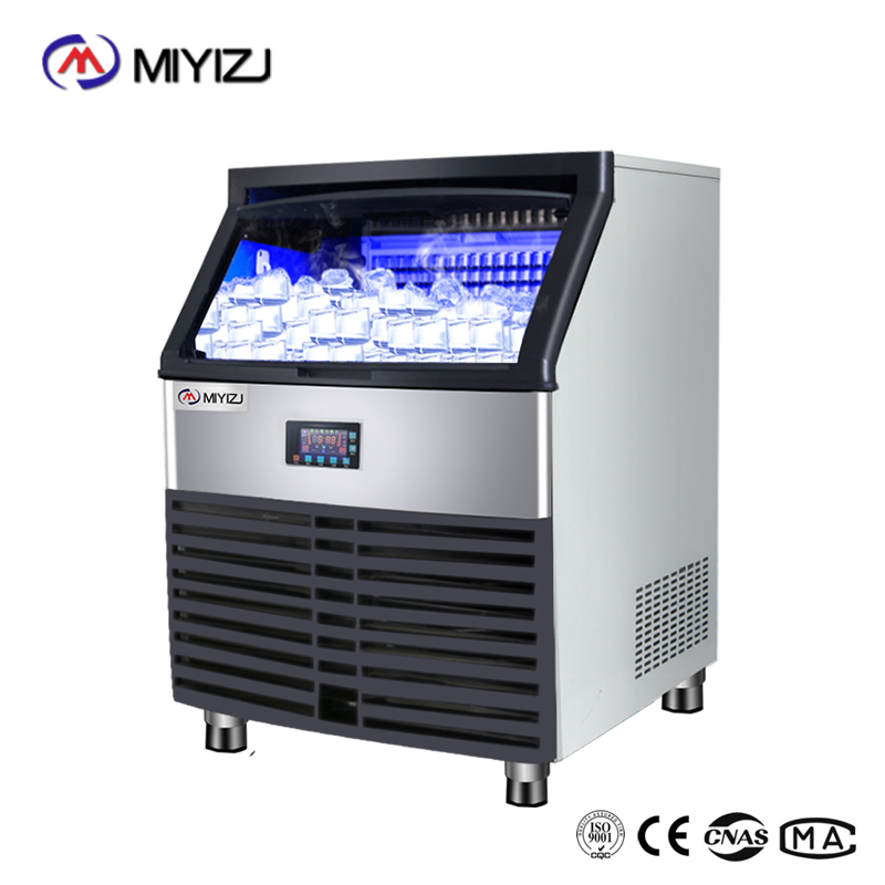 Integrated crescent ice machine