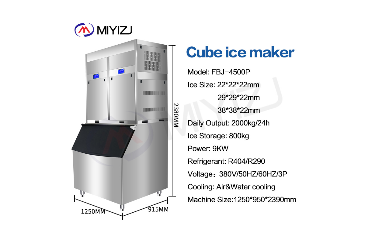 Hybrid Model Square Ice Machine